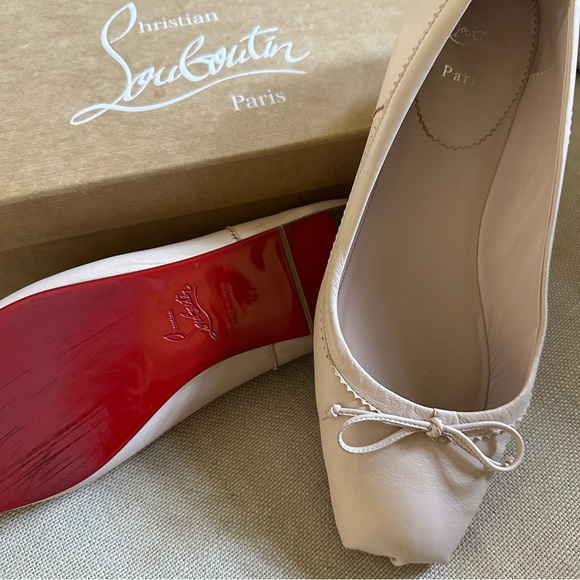 Christian Louboutin Mamadrague Ballet Flat in Leche (ballet pink) sz 41 worn 4x - Picture 1 of 13